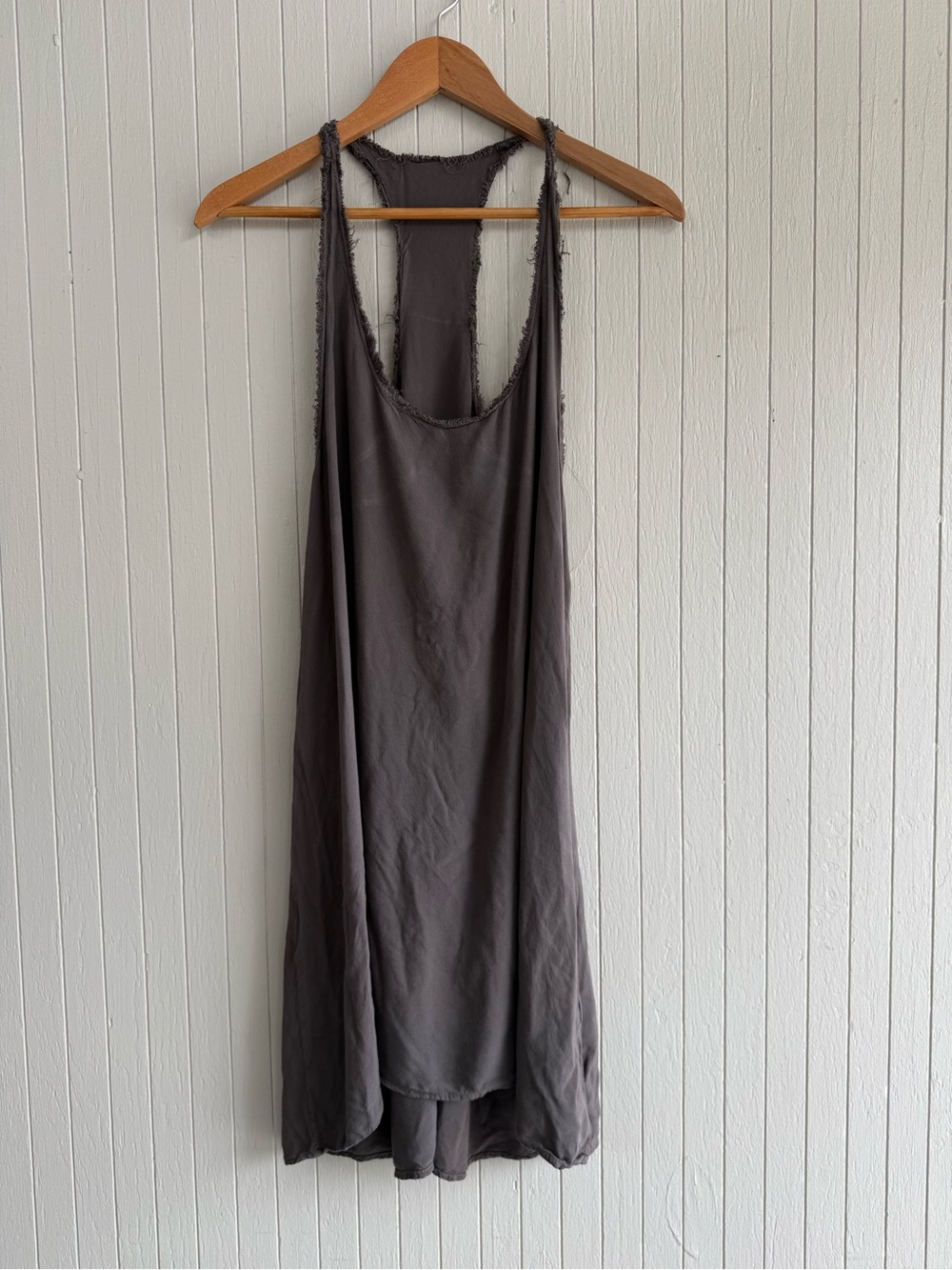 MATE Mini Dress - charcoal grey - flowy rayon